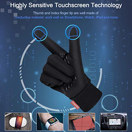 Cevapro Winter Gloves Touch Screen Gloves Cold Weather Warm Gloves for Hiking Running Cycling Climbing - Image 3