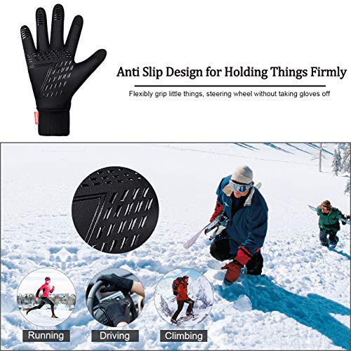 Cevapro Winter Gloves Touch Screen Gloves Cold Weather Warm Gloves for Hiking Running Cycling Climbing - Image 4