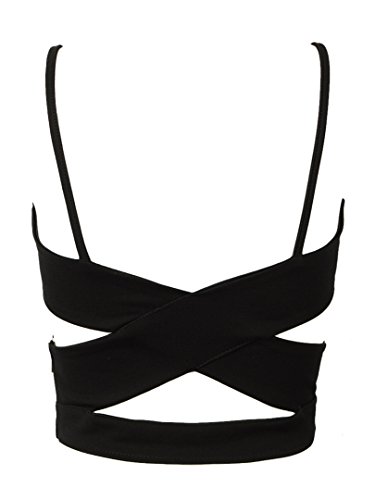 Choies Women's Cut Out Cross Spaghetti Strap Cropped Candy Color Vest - Image 3