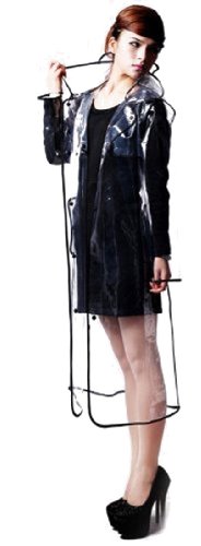 USonline911 City Block Bearcat Transparent with Colorful Edge Fashion Raincoat