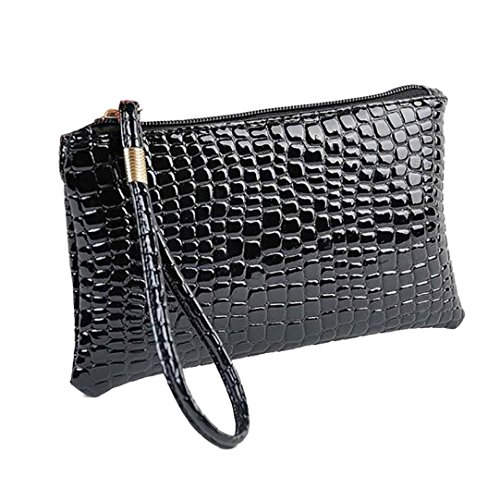CocoMarket Women's Fashion Crocodile Leather Clutch Zipper Handbag Bag Coin Purse