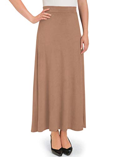 Collections Etc Faux Suede A-Line Skirt - Image 4