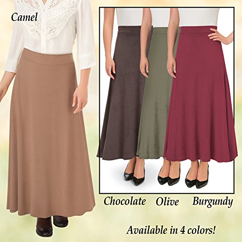 Collections Etc Faux Suede A-Line Skirt - Image 5