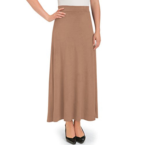 Collections Etc Faux Suede A-Line Skirt