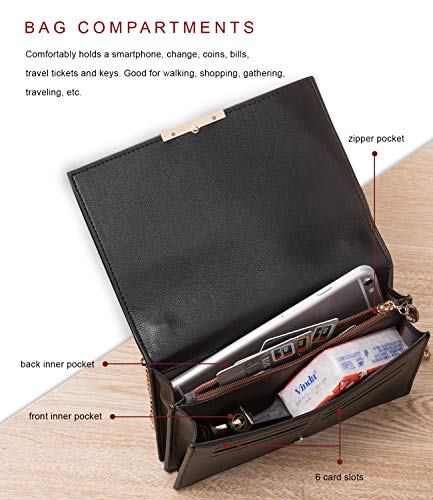 Katloo Small Crossbody Purse Shoulder Bag Leather Cell Phone Wallet Clutch Purse for Women Tote Handbag with Adjustable… - Image 4