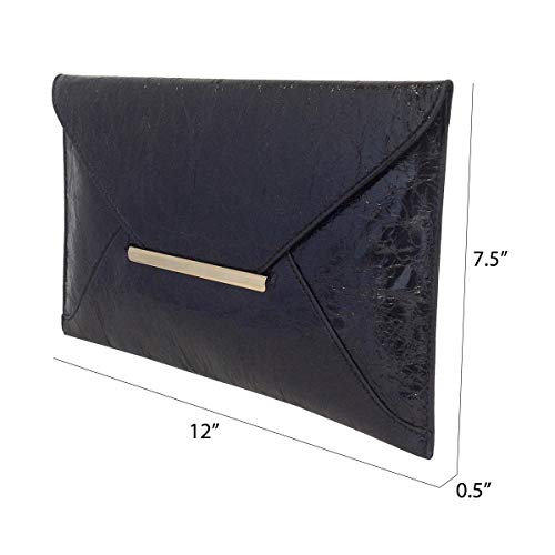 Crushed Metallic Envelope Clutch - Image 4