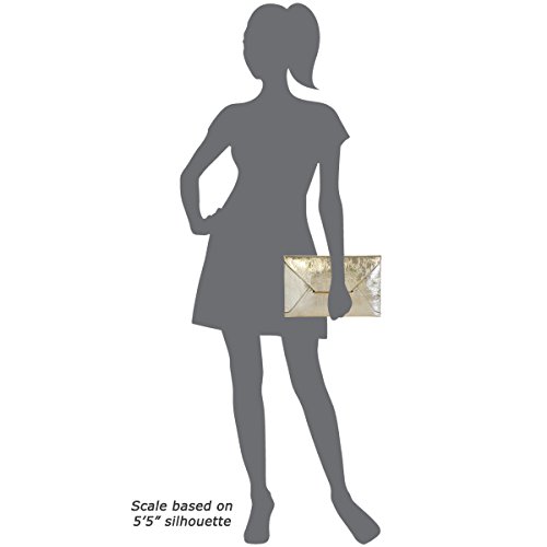 Crushed Metallic Envelope Clutch - Image 8