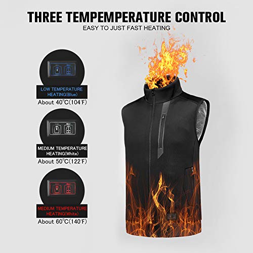 DEKINMAX Men/Women's Heated Vest Lightweight Slim Fit Insulated USB Electric Heating Winter Vest (Power Bank not… - Image 3