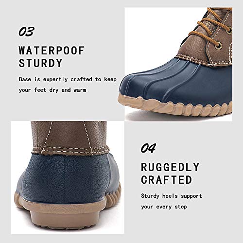 DKSUKO Women's Winter Duck Boots with Waterproof Zipper Rain Boots for Women - Image 6