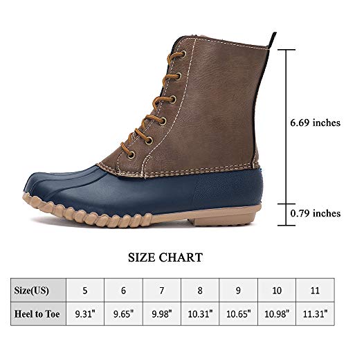 DKSUKO Women's Winter Duck Boots with Waterproof Zipper Rain Boots for Women - Image 7