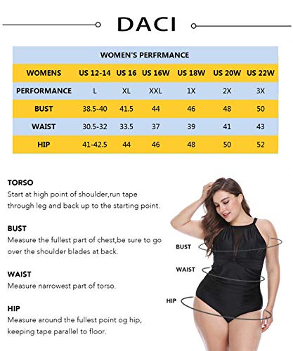 Daci Plus Size One Piece Swimsuits for Women Off Shoulder Ruffle Bathing Suits Flounce Tummy Control Swimwear - Image 8