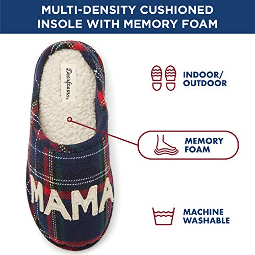 Dearfoams Women's Family Collection Mama Bear Plaid Clog Slipper - Image 4