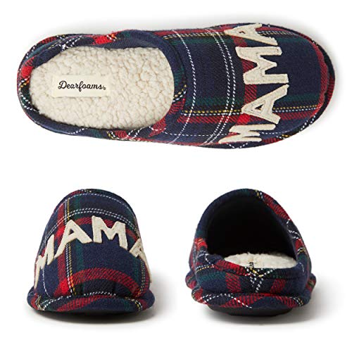 Dearfoams Women's Family Collection Mama Bear Plaid Clog Slipper - Image 8