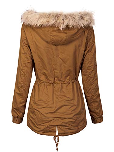 Design by Olivia Women's Junior Fit Casual Military Anorak Safari Hoodie Jacket - Image 5