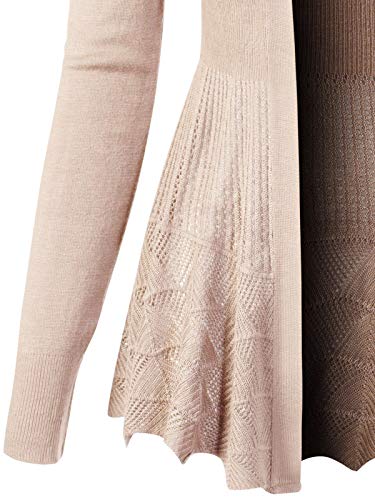 Design by Olivia Women's Long Sleeve Crochet Knit Draped Open Sweater Cardigan - Image 5