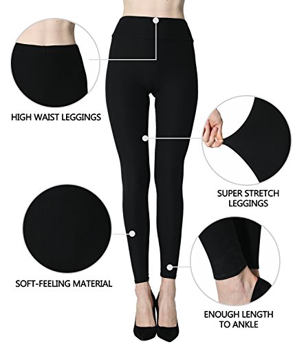Diravo Fleece Lined Leggings Womens Fashion High Waist Tummy Control Leggings for Women Winter Warm - Image 3