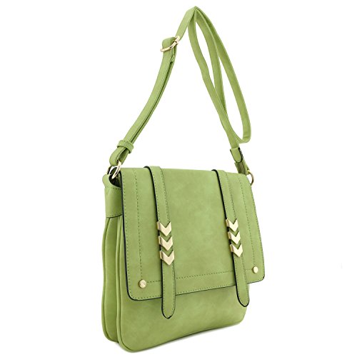 ALYSSA Double Compartment Large Flapover Crossbody Bag - Image 3