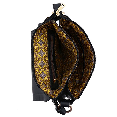 ALYSSA Double Compartment Large Flapover Crossbody Bag - Image 6