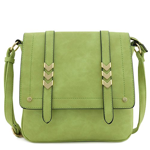 ALYSSA Double Compartment Large Flapover Crossbody Bag