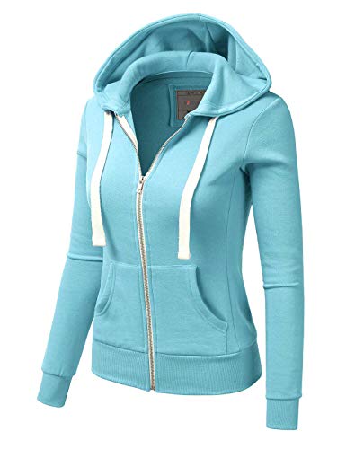 Doublju Lightweight Thin Zip-Up Hoodie Jacket for Women with Plus Size - Image 3