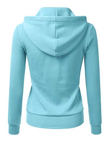 Doublju Lightweight Thin Zip-Up Hoodie Jacket for Women with Plus Size - Image 4