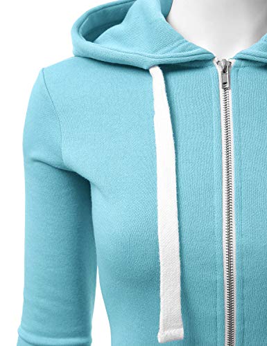 Doublju Lightweight Thin Zip-Up Hoodie Jacket for Women with Plus Size - Image 5