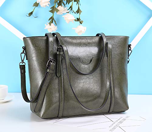 Dreubea Women’s Soft Leather Handbag Big Capacity Tote Shoulder Crossbody Bag Upgraded - Image 6