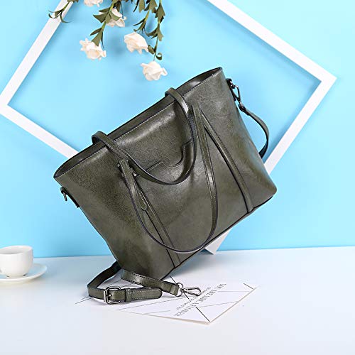 Dreubea Women’s Soft Leather Handbag Big Capacity Tote Shoulder Crossbody Bag Upgraded - Image 7