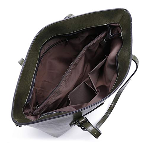 Dreubea Women’s Soft Leather Handbag Big Capacity Tote Shoulder Crossbody Bag Upgraded - Image 8