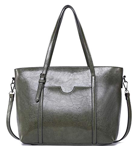 Dreubea Women’s Soft Leather Handbag Big Capacity Tote Shoulder Crossbody Bag Upgraded