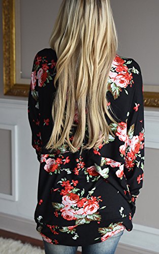 ECOWISH Womens Boho Irregular Long Sleeve Wrap Kimono Cardigans Casual Coverup Coat Tops Outwear S-3XL - Image 3