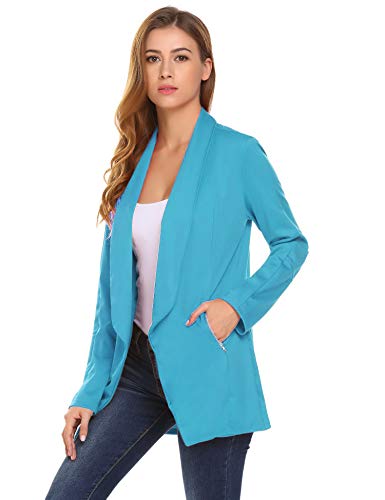 ELESOL Blazer Jackets for Women Long Sleeve Open Front Business Casual Outfits Work Suit Jackets with Zipper Pockets S… - Image 4