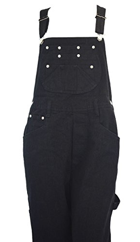 Eagle Blue Jeans Women's Black denim bib overalls Size X-Small - Image 6