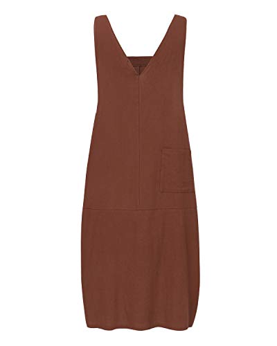 FLORHO Women Casual Spaghetti Strap Overalls Loose Jumper Dress with Side Pocket - Image 5