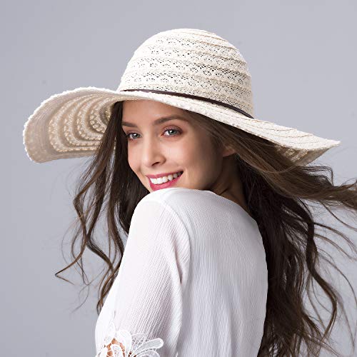 FURTALK Summer Beach Sun Hats for Women Wide Brim Foldable Floppy Travel Packable UPF Hat - Image 6