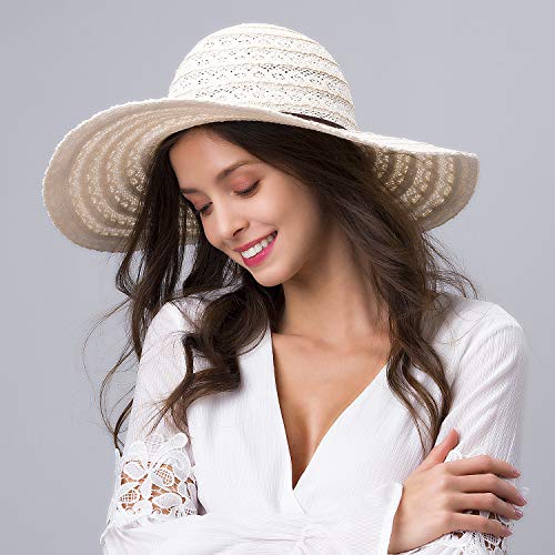 FURTALK Summer Beach Sun Hats for Women Wide Brim Foldable Floppy Travel Packable UPF Hat - Image 7