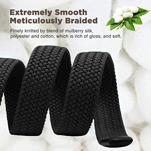 FAIRWIN Elastic Mens Belt 1 3/8" Width, Casual Stretch Woven Golf Belt for Men Jeans Shorts Pants Elastic Belts - Image 4