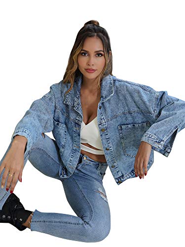 Floerns Women's Classic Button Up Denim Jean Jacket with Pockets - Image 5