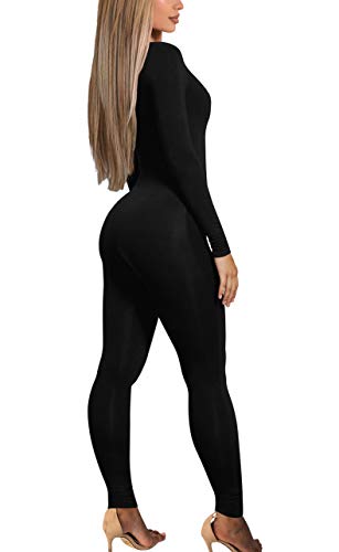 GOBLES Women's Sexy Long Sleeve High Waist Bodycon Jumpsuit Rompers - Image 5