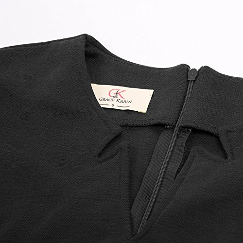 GRACE KARIN Women Retro 3/4 Sleeve Work Office Business Pencil Dress with Belt - Image 6