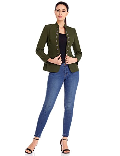 GRAPENT Women's Business Casual Buttons Pockets Open Front Blazer Suit Cardigan - Image 6