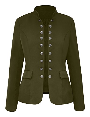 GRAPENT Women's Business Casual Buttons Pockets Open Front Blazer Suit Cardigan - Image 7