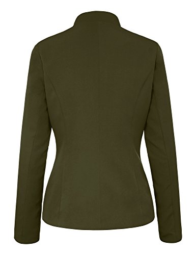 GRAPENT Women's Business Casual Buttons Pockets Open Front Blazer Suit Cardigan - Image 8