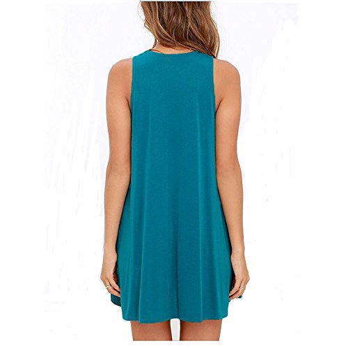 HAOMEILI Women's Summer Casual Swing T-Shirt Dresses Beach Cover up with Pockets - Image 3
