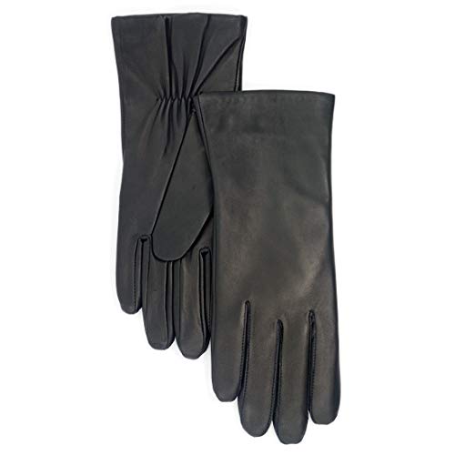 Harssidanzar Women's Leather Winter Gloves,Genuine Lambskin Leather Lined Cashmere Warm Driving Gloves For Women GL006 - Image 3