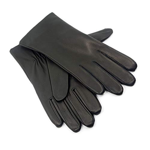 Harssidanzar Women's Leather Winter Gloves,Genuine Lambskin Leather Lined Cashmere Warm Driving Gloves For Women GL006 - Image 4