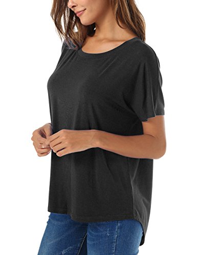 Herou Casual Summer Short Sleeve High Low Loose T Shirt Basic Tees Tops for Women - Image 4