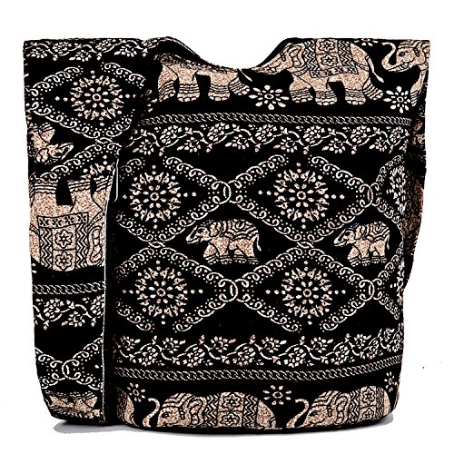 Hippie Crossbody Bag Thai Top Zip Hobo Sling Bag Handmade Hipster Messenger Bag - Image 4