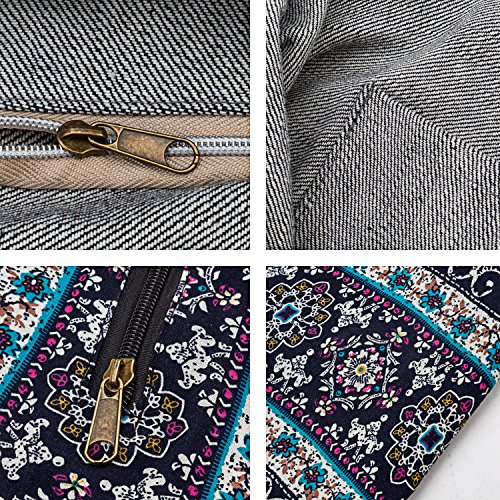 Hippie Crossbody Bag Thai Top Zip Hobo Sling Bag Handmade Hipster Messenger Bag - Image 7