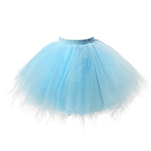 Honeystore Women's Short Vintage Ballet Bubble Puffy Tutu Petticoat Skirt
